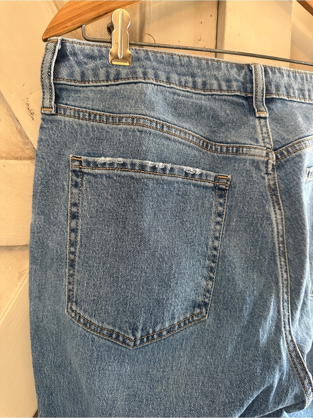 Old Navy OG Straight Jeans Women’s 12 High Rise Medium Wash Denim Ankle - Picture 6 of 7